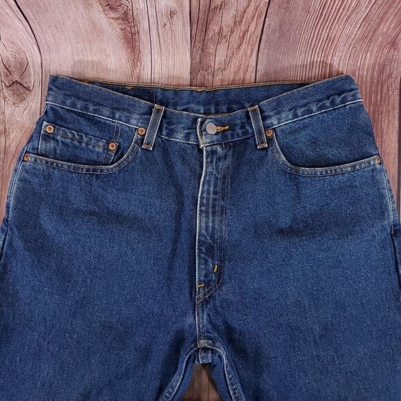 Vintage Levis 505 Mens 34X30.5 Regular Fit Straight Leg Red Tab Denim Jeans Y2K - Picture 5 of 16